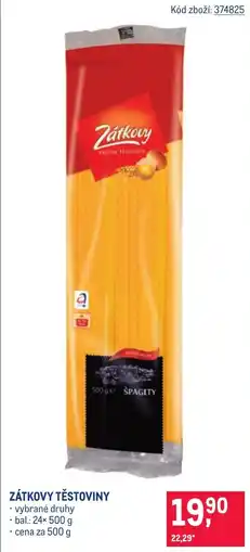 Makro Zátkovy těstoviny nabídka