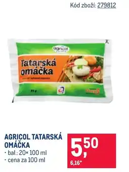 Makro Agricol tatarská omáčka nabídka