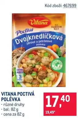 Makro Vitana poctivá polévka nabídka