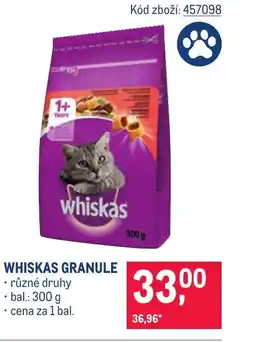Makro Whiskas granule nabídka