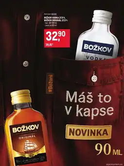 Makro BOŽKOV Vodka 37,5%, BOŽKOV Original 37,5% nabídka