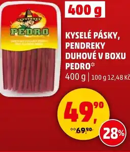 Penny Market Kyselé pásky, pendreky duhové v boxu pedro nabídka