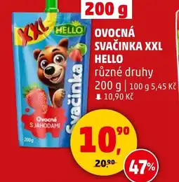 Penny Market Ovocná svačinka xxl hello nabídka