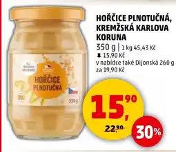 Penny Market Hořčice plnotučná, kremžská karlova koruna nabídka