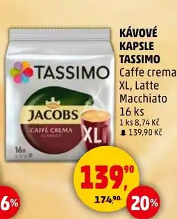Penny Market Kávové kapsle Tassimo nabídka