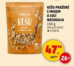 Penny Market Kešu pražené s medem a solí Naturalia nabídka
