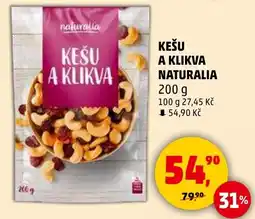 Penny Market Kešu a klikva Naturalia nabídka