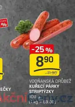 Flop KUŘECÍ PÁRKY STRIPTÝZKY 100g nabídka
