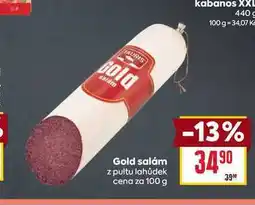 Billa Gold salám z pultu lahůdek cena za 100 g nabídka
