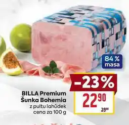 Billa BILLA Premium Šunka Bohemia z pultu lahůdek cena za 100 g nabídka