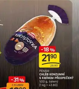 Flop CHLÉB KONZUMNÍ S KMÍNEM PŘEDPEČENÝ 500 g nabídka