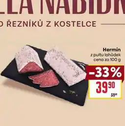 Billa Hermín z pultu lahůdek cena za 100 g nabídka
