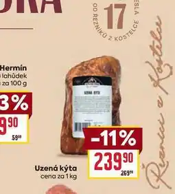 Billa Uzená kýta cena za 1 kg nabídka