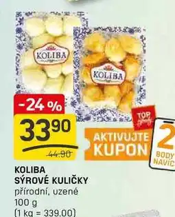 Flop KOLIBA SÝROVÉ KULIČKY přírodní, uzené 100 g nabídka
