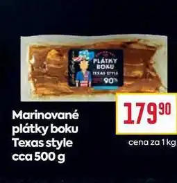 Billa Marinované plátky boku Texas style cca 500 g nabídka
