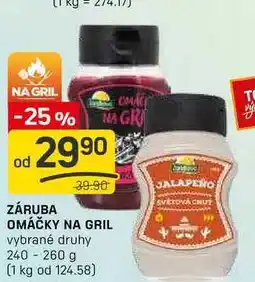 Flop ZÁRUBA OMÁČKY NA GRIL vybrané druhy 240 - 260 g nabídka