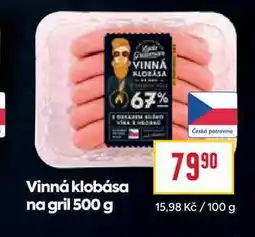 Billa Vinná klobása na gril 500 g nabídka