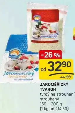 Flop JAROMĚŘICKÝ TVAROH tvrdý na strouhání strouhaný 150 - 200 g nabídka