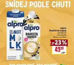 Billa Alpro Rostlinný nápoj od 750 ml nabídka