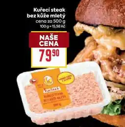 Billa Kuřecí steak bez kůže mletý cena za 500 g nabídka