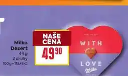 Billa Milka Dezert 44 g nabídka