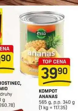 Flop KOMPOT ANANAS 565 g. p.p. 340 g nabídka