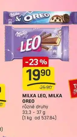 Flop MILKA LEO, MILKA OREO 33,3- 37 g nabídka