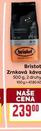 Billa Bristot Zrnková káva 500 g nabídka