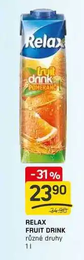 Flop RELAX FRUIT DRINK různé druhy 1l nabídka