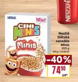 Billa Nestlé Dětské cereálie Minis 300 g nabídka