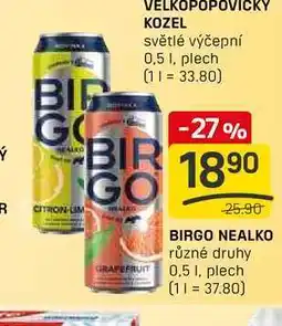Flop BIRGO NEALKO různé druhy 0,5l, plech nabídka