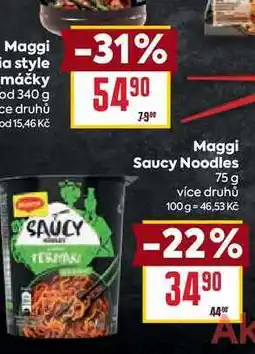 Billa Maggi Saucy Noodles 75 g nabídka