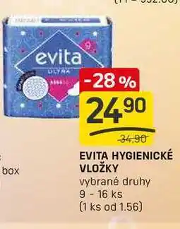 Flop EVITA HYGIENICKÉ VLOŽKY vybrané druhy 9-16 ks nabídka