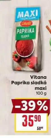 Billa Vitana Paprika sladká maxi 100g nabídka