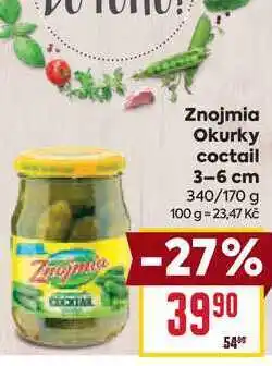 Billa Znojmia Okurky coctail 3-6 cm 340/170 g nabídka