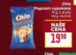 Billa Chio Popcorn vypukaný 75 g nabídka