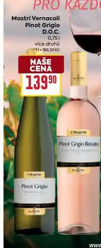 Billa Mastri Vernacoli Pinot Grigio D.O.C. 0,75l nabídka