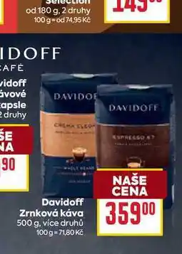 Billa Davidoff Zrnková káva 500 g nabídka