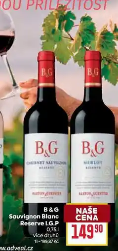 Billa B&G Sauvignon Blanc Reserve I.G.P 0,75l nabídka
