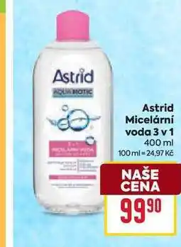 Billa Astrid Micelární voda 3 v 1 400 ml nabídka