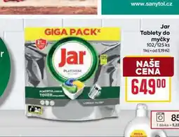 Billa Jar Tablety do myčky 102/125 ks nabídka