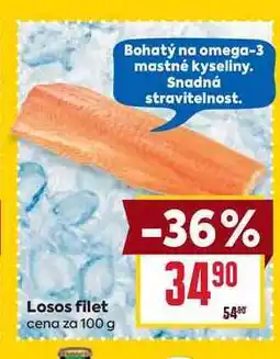 Billa Losos filet cena za 100g nabídka