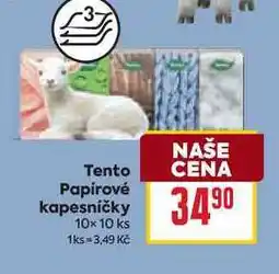 Billa Tento Papírové kapesníčky 10×10 ks nabídka