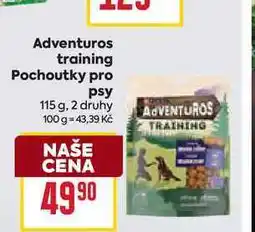 Billa Adventuros training Pochoutky pro psy 115 g nabídka