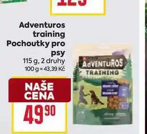 Billa Adventuros training Pochoutky pro psy 115 g nabídka