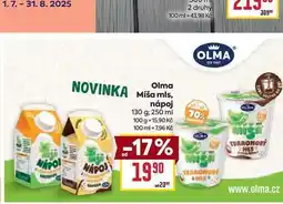 Billa Olma Míša mls, nápoj 130 g, 250ml nabídka