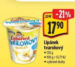 Albert Lipánek tvarohový 130 g nabídka