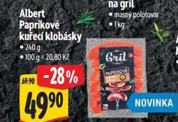 Albert Albert Paprikové kuřecí klobásky 240g nabídka