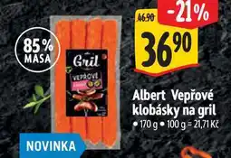 Albert Albert Vepřové klobásky na gril 170 g nabídka