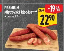 Albert PREMIUM Mistrovská klobása 100 g nabídka